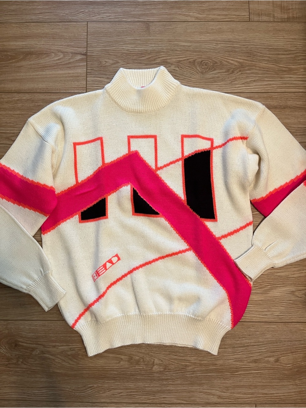 Vintage 80s 90s Head Sportswear graphic wool blend sweater